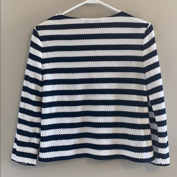 Diane Von Furstenberg Giselle Striped Top Size 4 - Picture 6 of 7